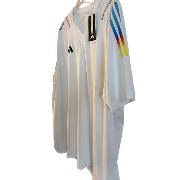NWT ADIDAS Men's TIRO PRO Jersey Soccer White Size 2XL Heat. Dry - Picture 4 of 5